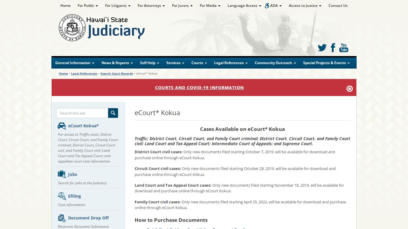 Judiciary | eCourt* Kokua